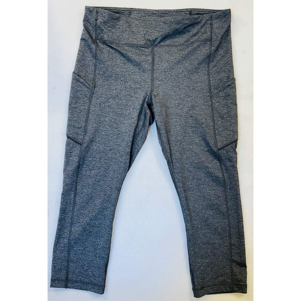 Lululemon Speed Up Crop 21" Heathered Gray Pants Women's Size 12